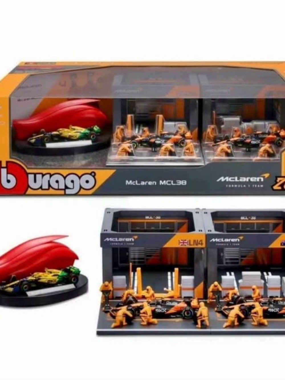 McLaren MCL38 Pit Crew Playset - Orange